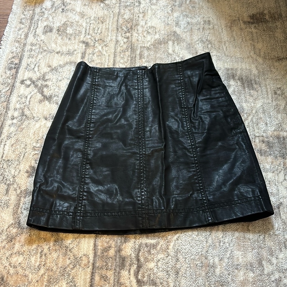 Free people leather skirt
